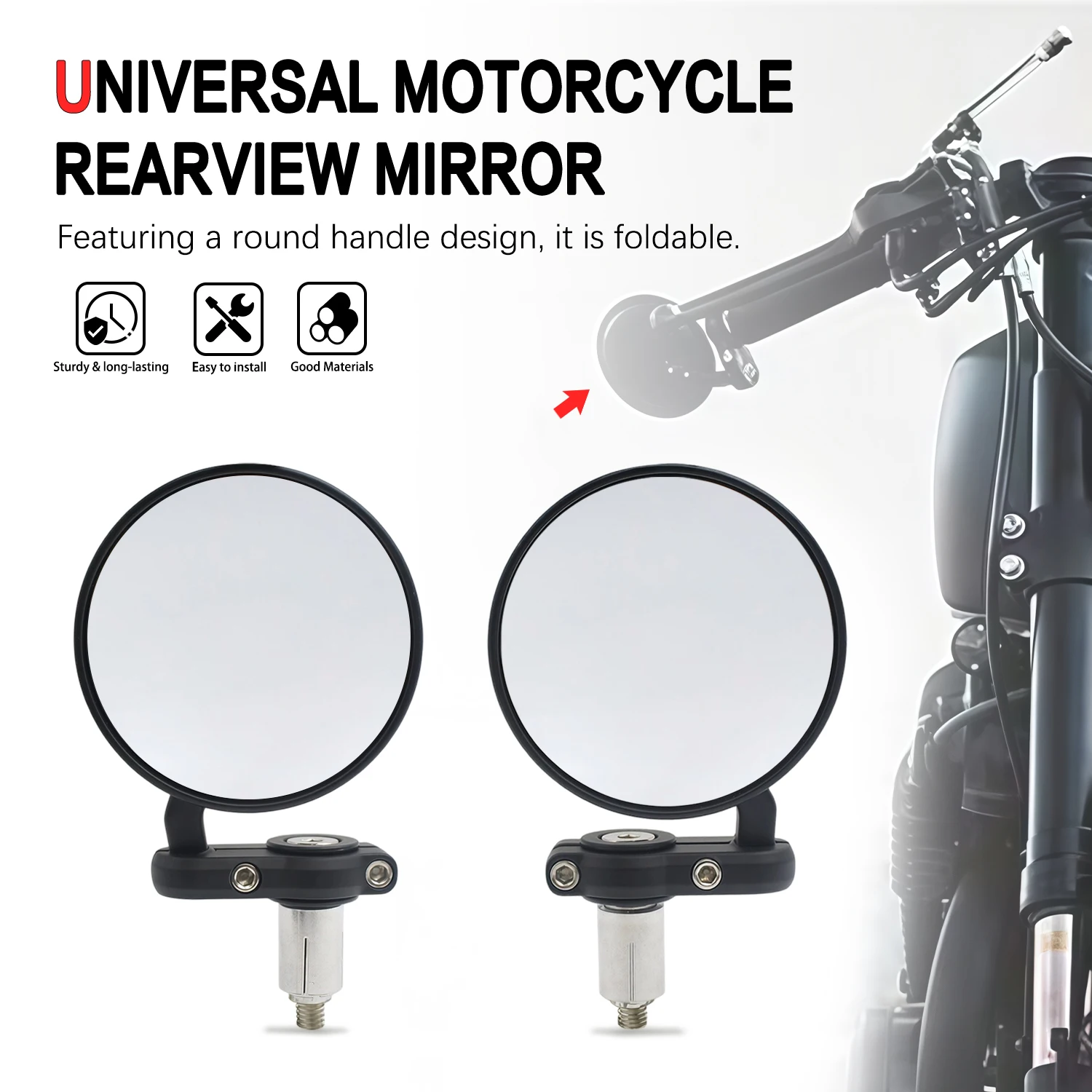 2pcs Accessories Moto Mirror Round End Convex Handle Bars For Honda CB1000R CB1300 CB600F For Duke 390 790 EXC EXCF 125 200 250
2pcs Accessories Moto Mirror Round End Convex Handle Bars For Honda CB1000R CB1300 CB600F For Duke 390 790 EXC EXCF 125 200 250