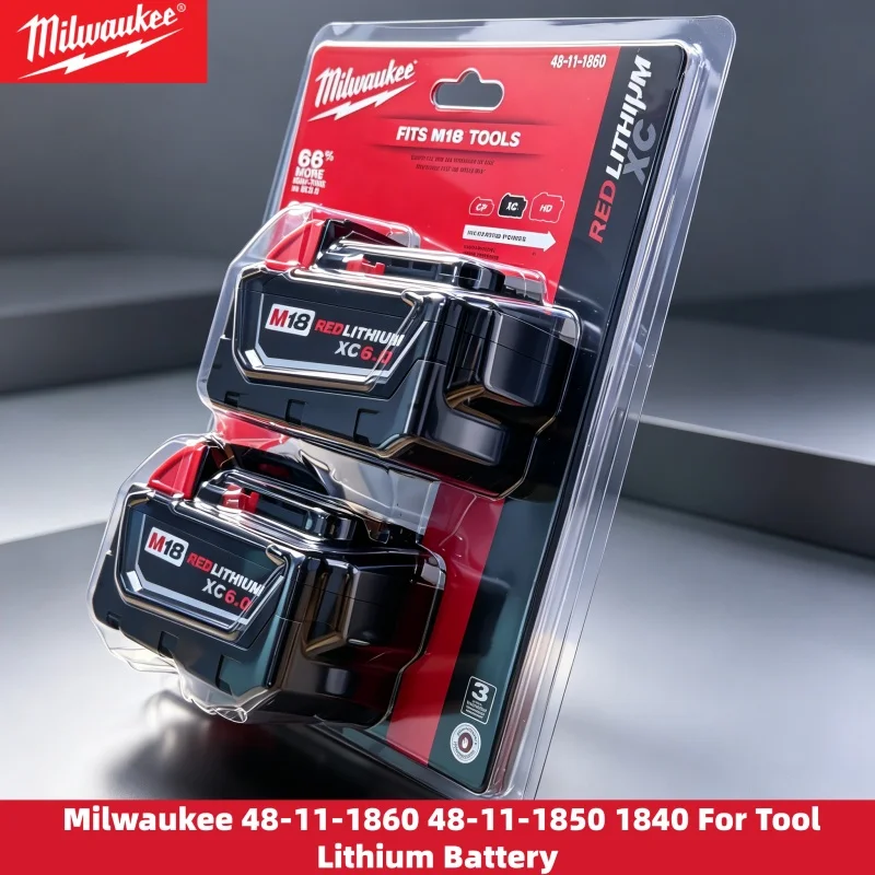 Milwaukee M18 Original 18V 5.0Ah 6.0Ah Rechargeable Li-ion Battery Long Cycle Life Replacement Fit M18B5 M18B6 Power Tools
Milwaukee M18 Original 18V 5.0Ah 6.0Ah Rechargeable Li-ion Battery Long Cycle Life Replacement Fit M18B5 M18B6 Power Tools
