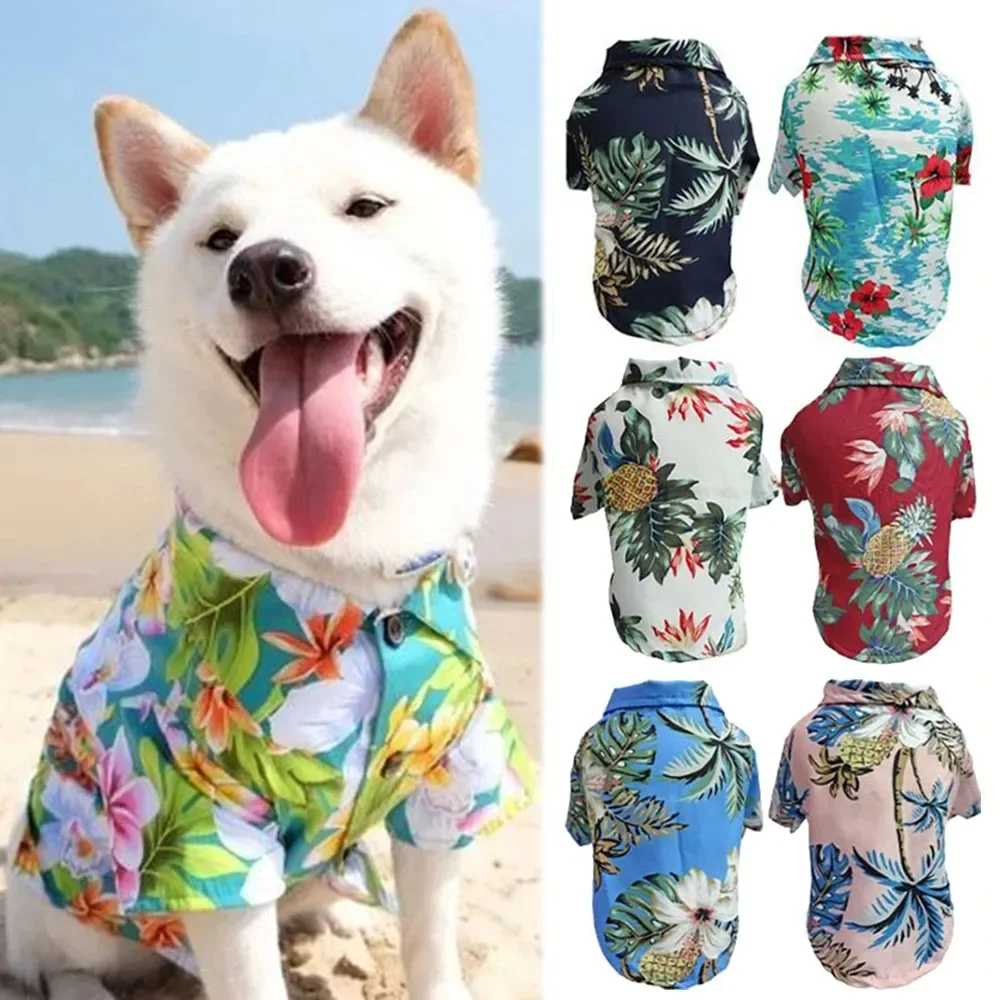 Hawaiian Style Dog Clothes Fashion Casual Puppy Dog Floral Polo Shirt Summer Pet Beach T-Shirt for Bulldog Doggie Cats Clothing
Hawaiian Style Dog Clothes Fashion Casual Puppy Dog Floral Polo Shirt Summer Pet Beach T-Shirt for Bulldog Doggie Cats Clothing