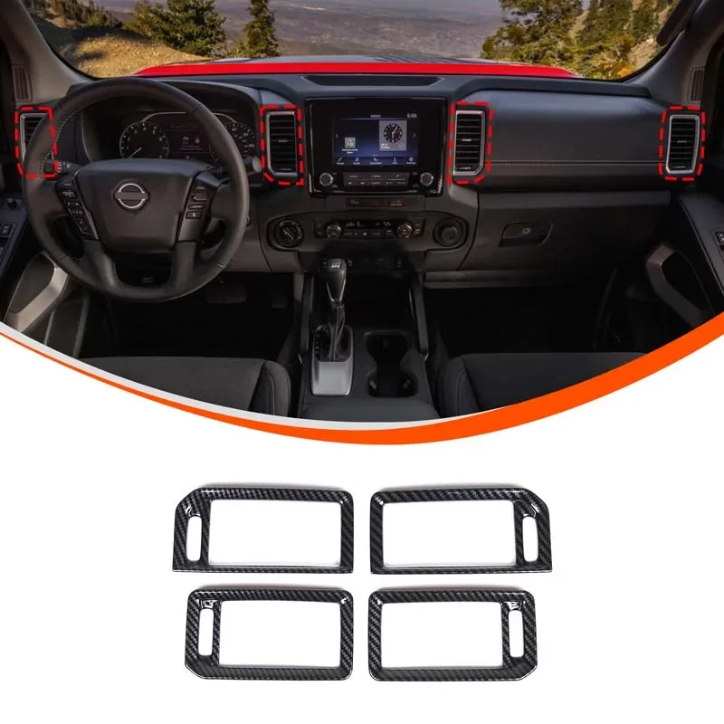 For Nissan Frontier 2022-2024 ABS Carbon Fiber Car Center Console Air Outlet Vent Fram Cover Trim Accessories
For Nissan Frontier 2022-2024 ABS Carbon Fiber Car Center Console Air Outlet Vent Fram Cover Trim Accessories