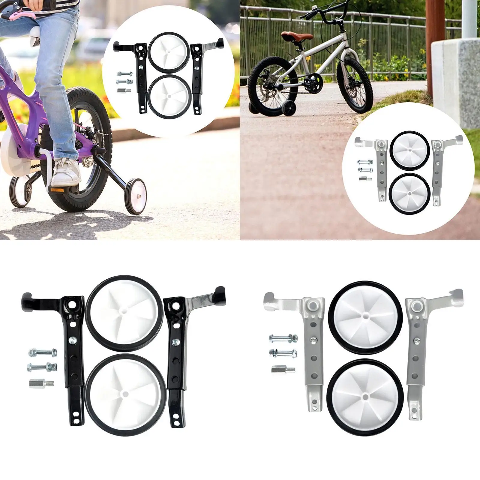 Kids Bike Training Wheels 5.12" Wheels Diameter, Heavy Duty Rear Wheels Adjustable Bicycle Stabilizers Auxiliary Wheels
Kids Bike Training Wheels 5.12" Wheels Diameter, Heavy Duty Rear Wheels Adjustable Bicycle Stabilizers Auxiliary Wheels
