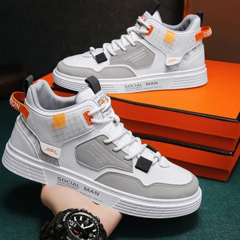 Men High-top Board Shoes Fashion Men PU Leather Casual Shoes Spring Breathable Autumn Men High Top Boots Trend Skateboard Shoes
Men High-top Board Shoes Fashion Men PU Leather Casual Shoes Spring Breathable Autumn Men High Top Boots Trend Skateboard Shoes