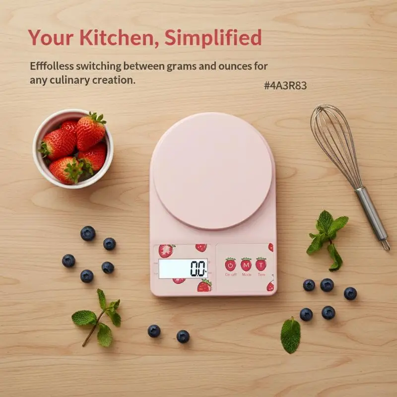 NEW High Precision Cartoon Strawberry Digital Food Scale ABS Plastic Multifunction Kitchen Scale for Baking Cooking Diet Control
NEW High Precision Cartoon Strawberry Digital Food Scale ABS Plastic Multifunction Kitchen Scale for Baking Cooking Diet Control