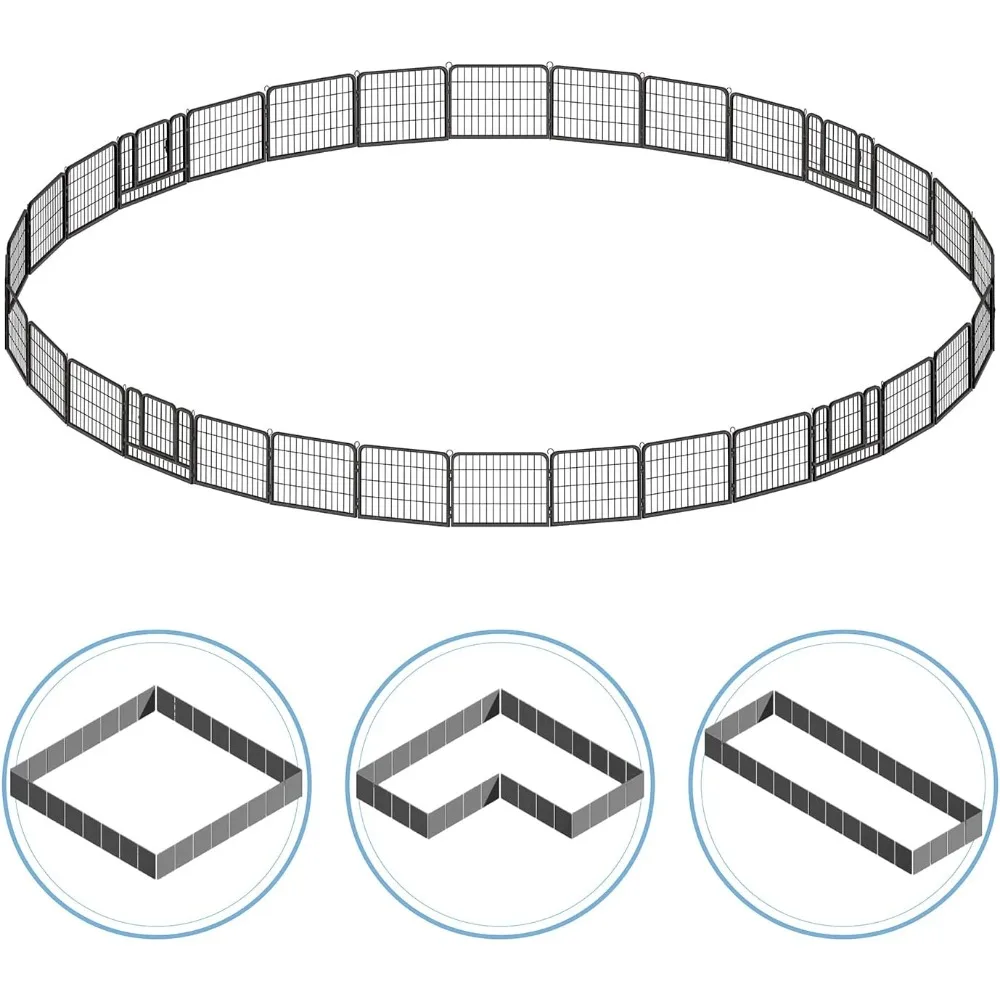 foldable outdoor/indoor pet playpen with gate, available in 24"/32"/40" height metal portable kennel, heavy-duty exercise fence
foldable outdoor/indoor pet playpen with gate, available in 24"/32"/40" height metal portable kennel, heavy-duty exercise fence