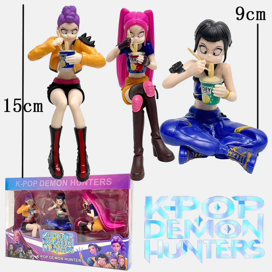 Kpop Demon Hunters eating instant noodles Girl Figure Pvc Rumi Mira Zoey Model Desk Decoration Dolls Children Toys Gifts
Kpop Demon Hunters eating instant noodles Girl Figure Pvc Rumi Mira Zoey Model Desk Decoration Dolls Children Toys Gifts