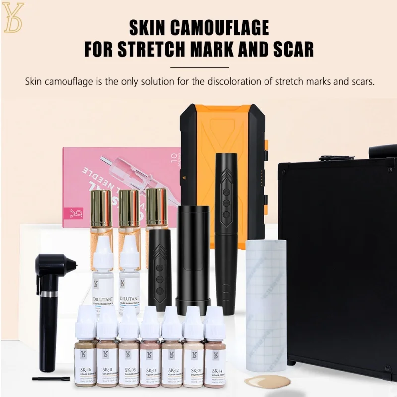 YD Skin Camouflouge Color Correction Set for Permanent Makeup Stretch Mark Scar Vitiligo Restore Skin Tones W/ Pigment 20Pcs Kit
YD Skin Camouflouge Color Correction Set for Permanent Makeup Stretch Mark Scar Vitiligo Restore Skin Tones W/ Pigment 20Pcs Kit