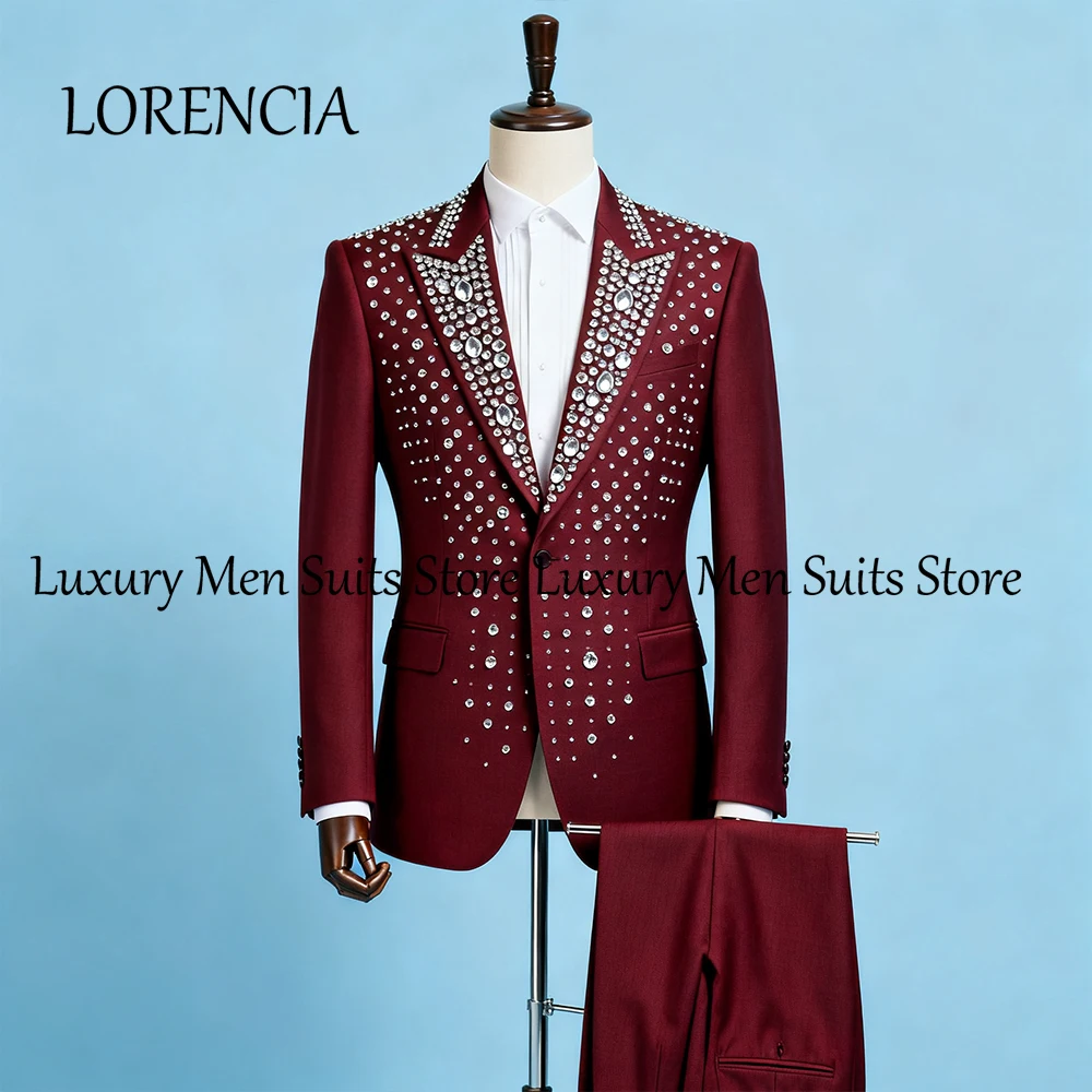 Роскошные мужские костюмы с кристаллами, комплект из 2 предметов, однобортный свадебный смокинг для жениха, комплект 2025, блейзерные брюки по индивидуальному заказу fatos de homem
Роскошные мужские костюмы с кристаллами, комплект из 2 предметов, однобортный свадебный смокинг для жениха, комплект 2025, блейзерные брюки по индивидуальному заказу fatos de homem