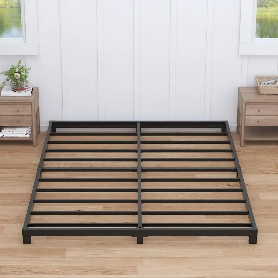 Nailsong 4 Inch Bed Frame Queen Size Low Profile, Queen Bed Frame No Box Spring Needed, Heavy Duty Metal, Easy Assembly, Black
Nailsong 4 Inch Bed Frame Queen Size Low Profile, Queen Bed Frame No Box Spring Needed, Heavy Duty Metal, Easy Assembly, Black