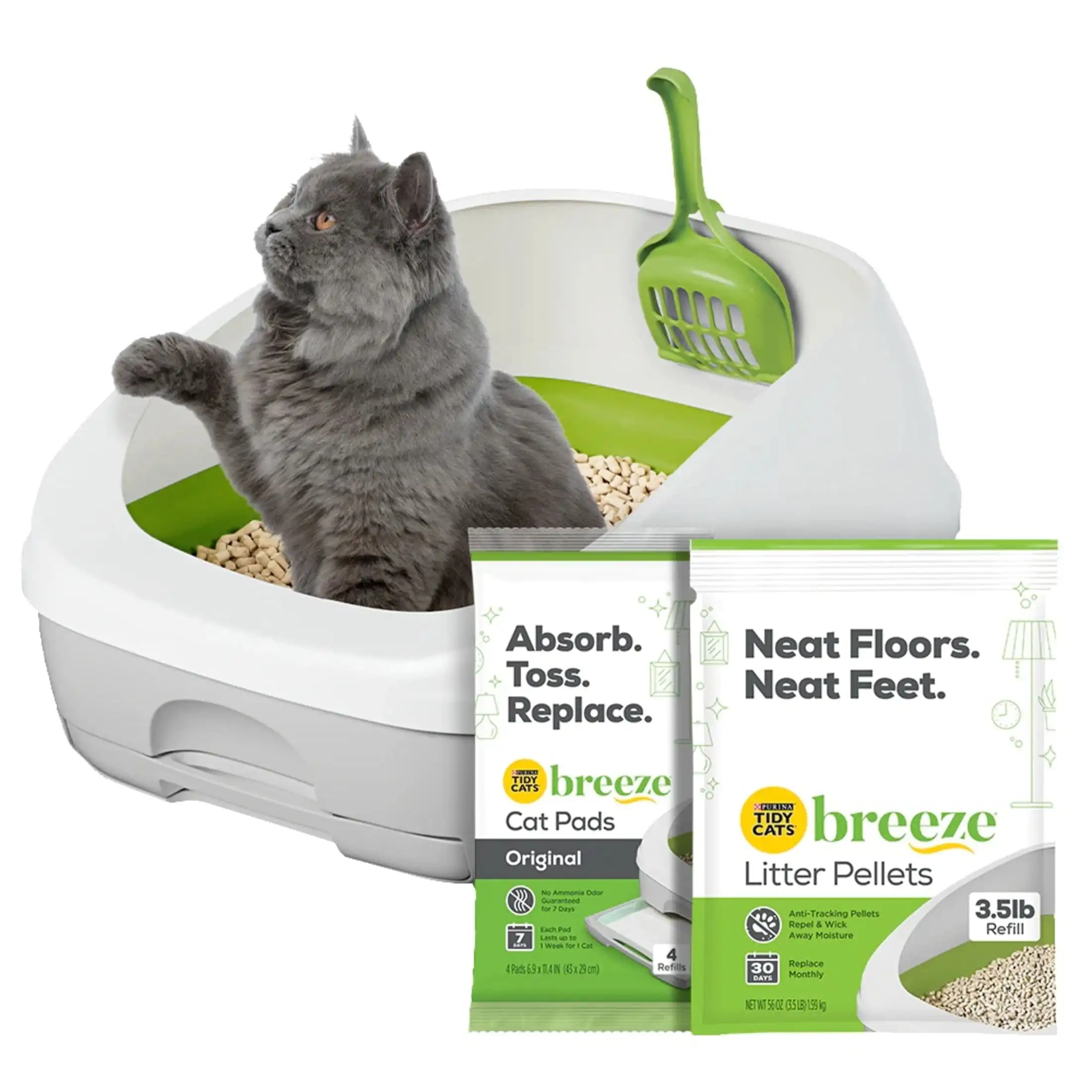 Cats Litter Box System, BREEZE System Starter Kit Litter Box, Litter Pellets & Pads
Cats Litter Box System, BREEZE System Starter Kit Litter Box, Litter Pellets & Pads