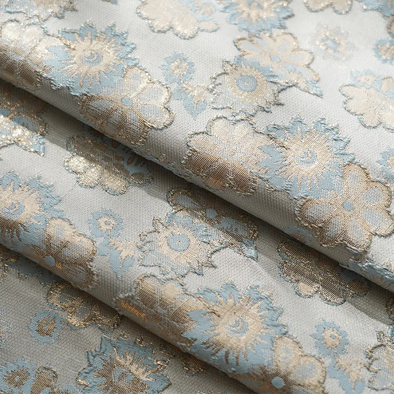 Gold Thread Small Floral Jacquard Fabric Blue Gold Handmade Luggage Bag Clothing Diy Sewing Fabric
Gold Thread Small Floral Jacquard Fabric Blue Gold Handmade Luggage Bag Clothing Diy Sewing Fabric