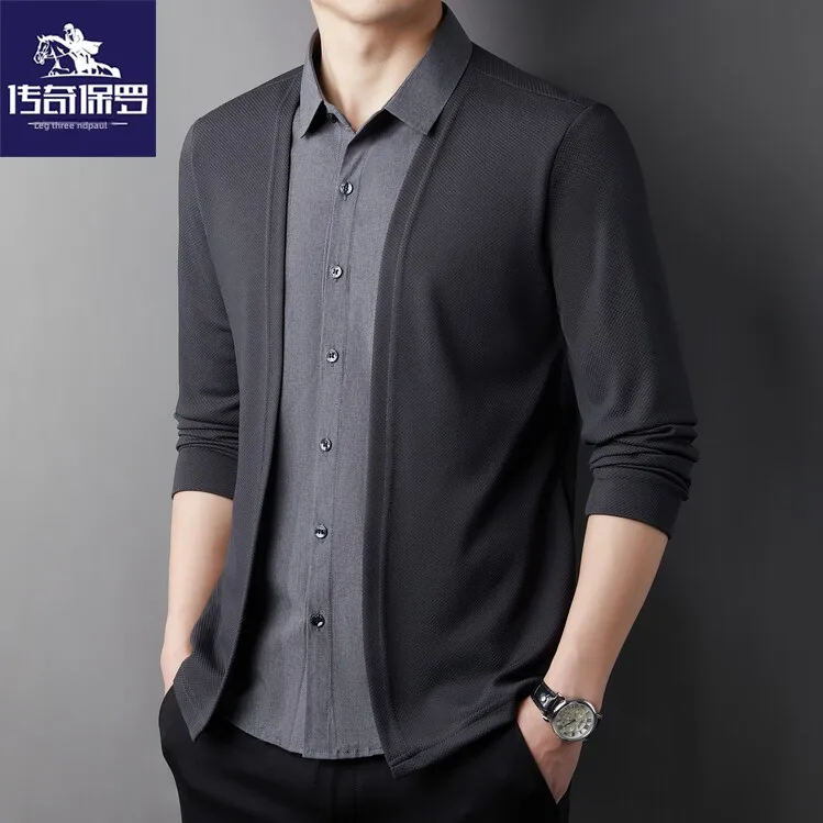 Spring Autumn Knitted Long Sleeve Shirt Collar Casual Top Men's Fashion City Style Polyester Fiber No Iron Treatment
Spring Autumn Knitted Long Sleeve Shirt Collar Casual Top Men's Fashion City Style Polyester Fiber No Iron Treatment