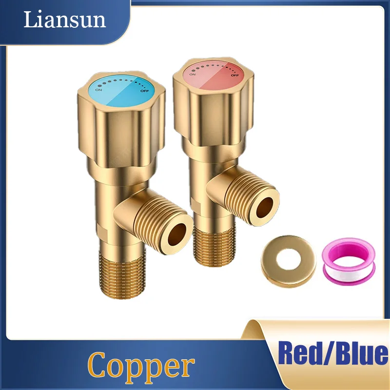 1-8Pcs Brass Angle Valve G1/2" Universal Thickened Hot & Cold Water-saving Valve Bathroom Basin Sink Faucet Tap Angle Stop Valve
1-8Pcs Brass Angle Valve G1/2" Universal Thickened Hot & Cold Water-saving Valve Bathroom Basin Sink Faucet Tap Angle Stop Valve