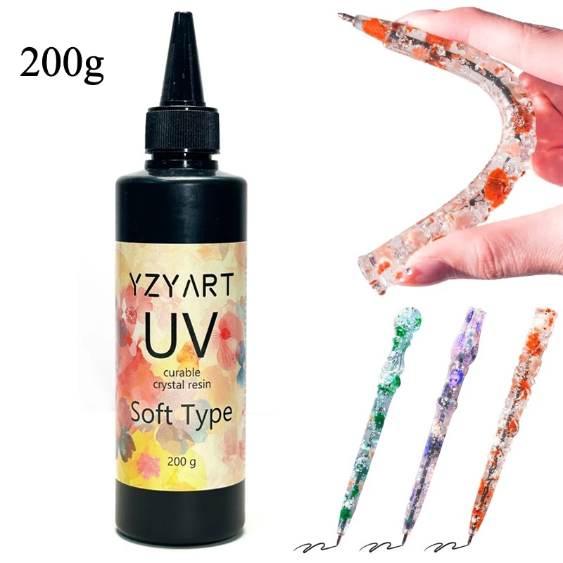 UV Resin Soft Type 200g Elastic & Bendable Crystal Clear Ultraviolet Epoxy Resin Suitable for Crafts, Jewelry Making, Decoration
UV Resin Soft Type 200g Elastic & Bendable Crystal Clear Ultraviolet Epoxy Resin Suitable for Crafts, Jewelry Making, Decoration