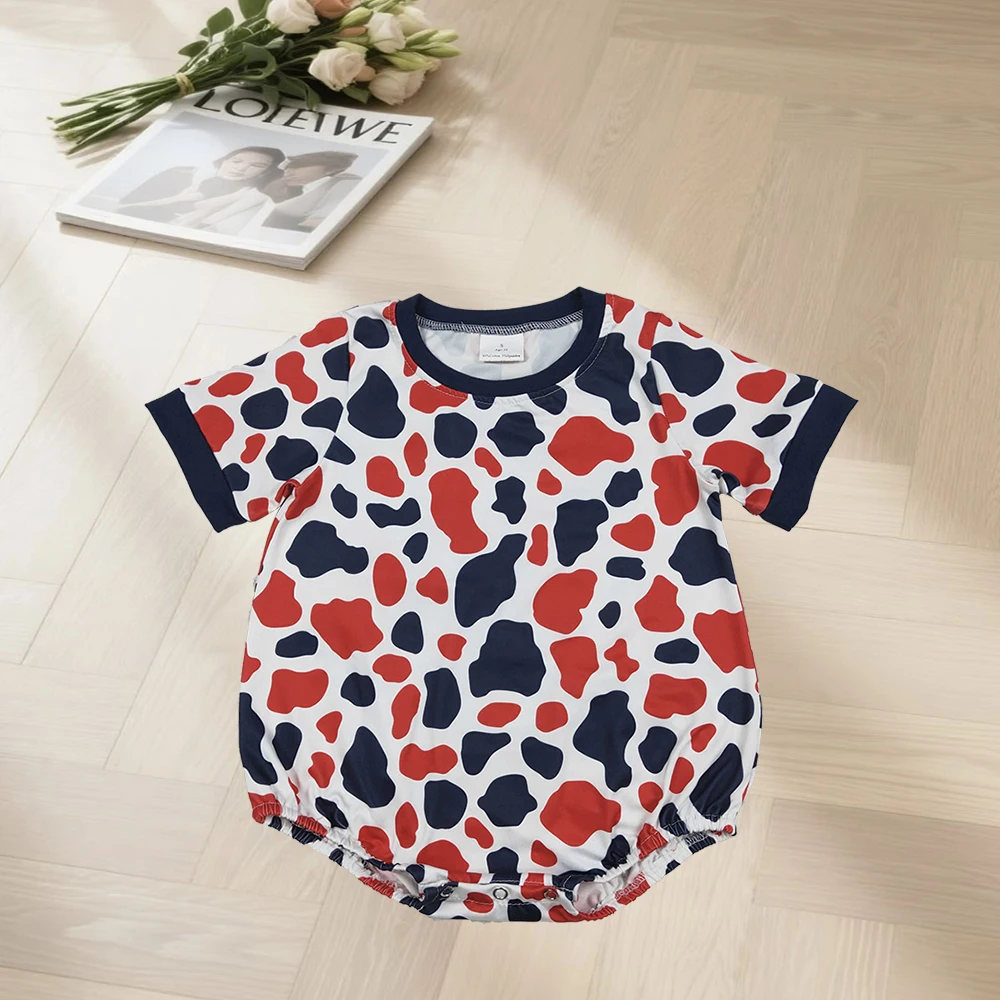 Детский комбинезон с короткими рукавами для мальчиков, красно-синий, с принтом коровы, комбинезон на 4 июля
Детский комбинезон с короткими рукавами для мальчиков, красно-синий, с принтом коровы, комбинезон на 4 июля