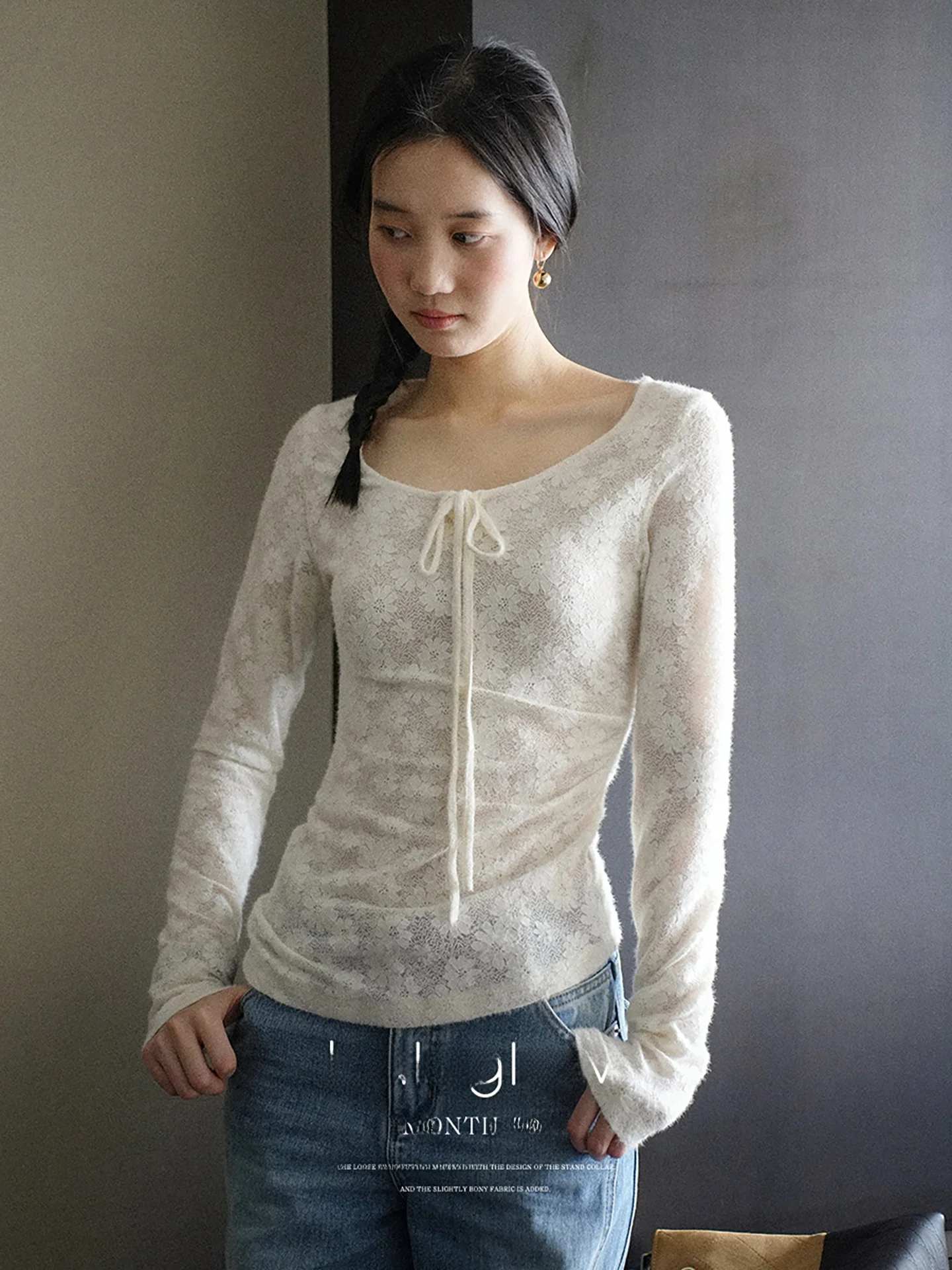 Lalaglow Lace Floral Belted Long Sleeve Slim Fit Women's T-shirt Spring Season French Style Knitted Polyamide Fiber Top
Lalaglow Lace Floral Belted Long Sleeve Slim Fit Women's T-shirt Spring Season French Style Knitted Polyamide Fiber Top