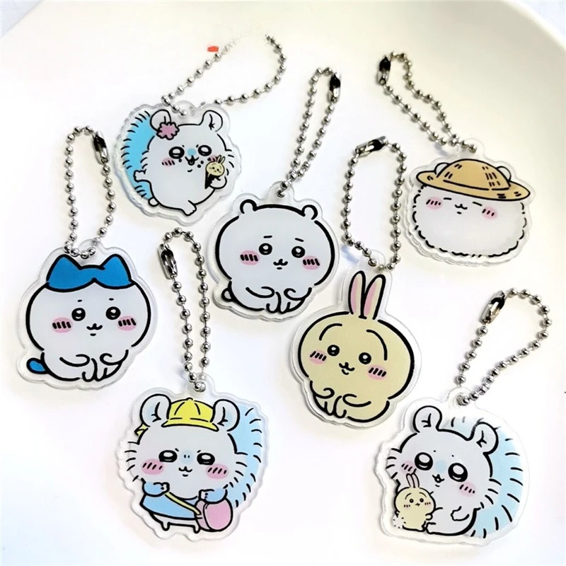 Креативные аксессуары Chiikawa S, акриловые брелки с героями мультфильмов Usagi Momonga Hachiwera Chii, сумки, маленькие подвески
Креативные аксессуары Chiikawa S, акриловые брелки с героями мультфильмов Usagi Momonga Hachiwera Chii, сумки, маленькие подвески
