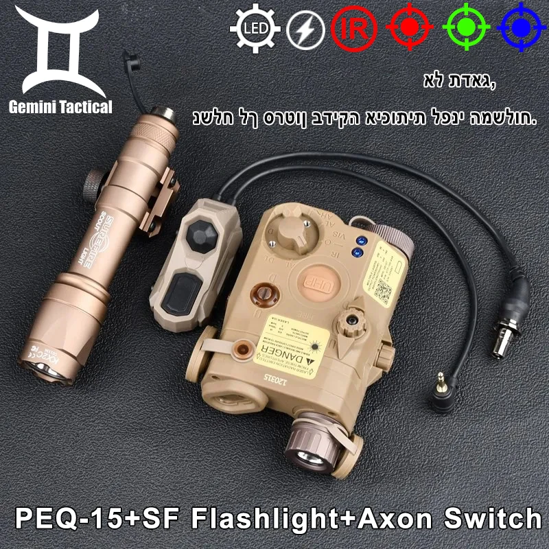 Tactical PEQ15 Laser Pointer Airsoft PEQ Red Dot Green IR Laser IR Light High Power Laser SF M300C M600C Scout Light AXON Switch
Tactical PEQ15 Laser Pointer Airsoft PEQ Red Dot Green IR Laser IR Light High Power Laser SF M300C M600C Scout Light AXON Switch
