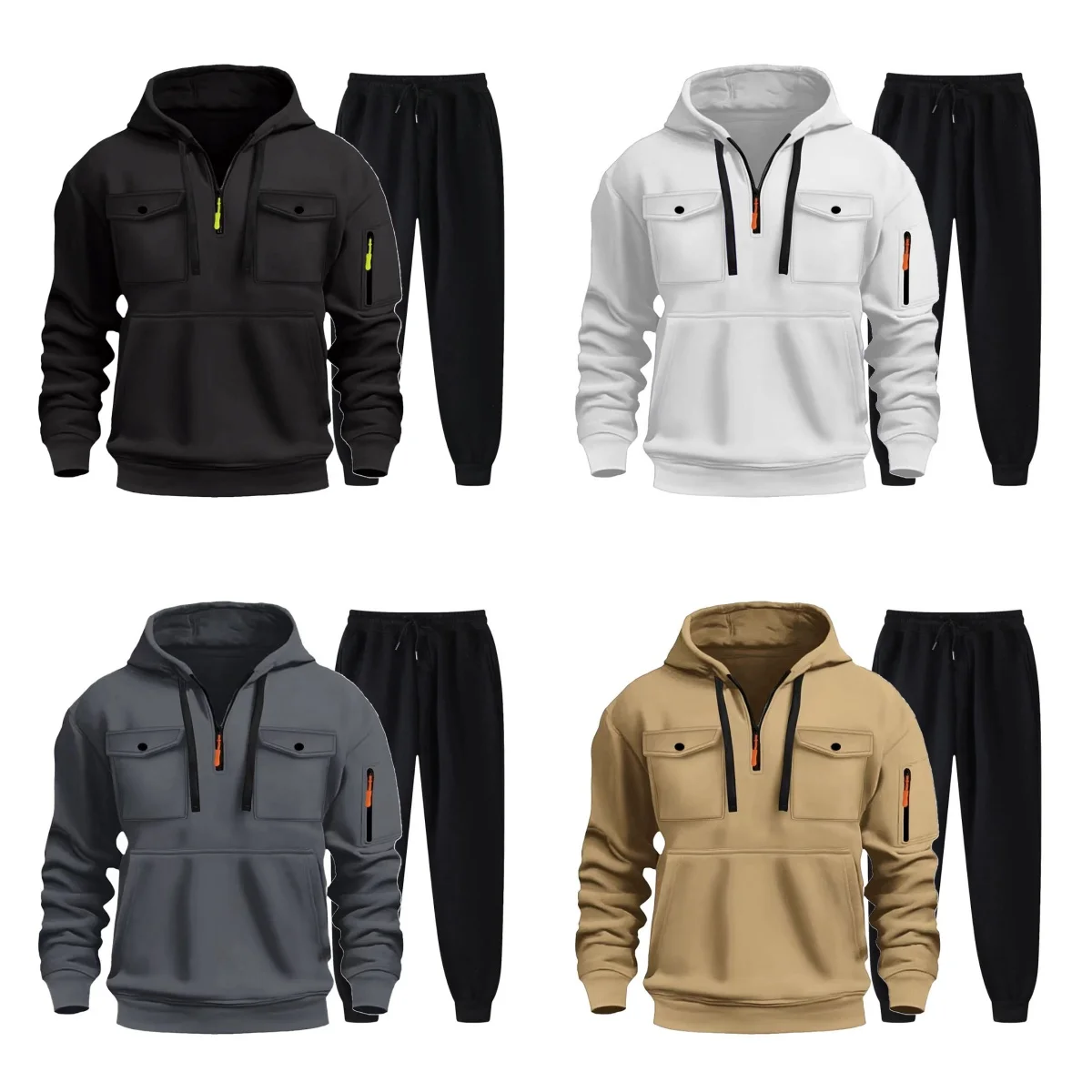 2025 new autumn/winter men's multi pocket zipper hooded sweatshirt+sports pants two-piece jogging and leisure fitness suit set
2025 new autumn/winter men's multi pocket zipper hooded sweatshirt+sports pants two-piece jogging and leisure fitness suit set