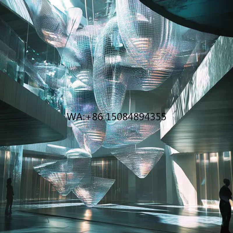 LED Creatively Custom Made Design Glow Hanging Chandeliers Exhibitions Architecture Installation Art
LED Creatively Custom Made Design Glow Hanging Chandeliers Exhibitions Architecture Installation Art