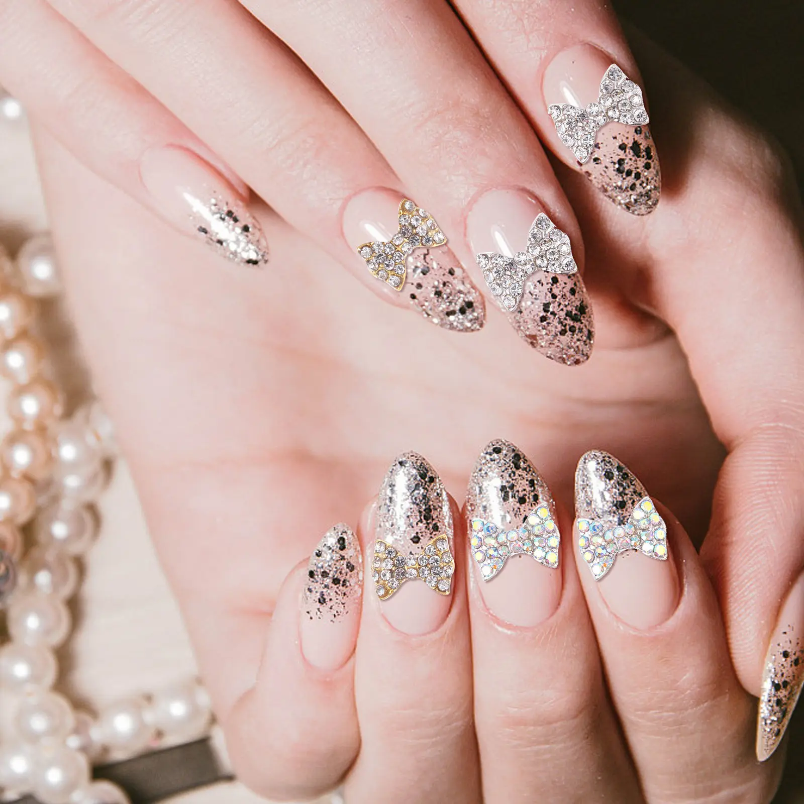 50Pcs Nail Art Decorations 3D Butterflies Metal Studs Easy Apply for Stage Party Graduation Nails Accessories Nails Decor
50Pcs Nail Art Decorations 3D Butterflies Metal Studs Easy Apply for Stage Party Graduation Nails Accessories Nails Decor
