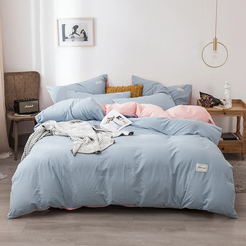 2022 New Long-staple Cotton Four-piece Bed Sheet Star And Moon Pattern Plain Cotton Bedding Light Luxury Models Denim Blue Pink
2022 New Long-staple Cotton Four-piece Bed Sheet Star And Moon Pattern Plain Cotton Bedding Light Luxury Models Denim Blue Pink