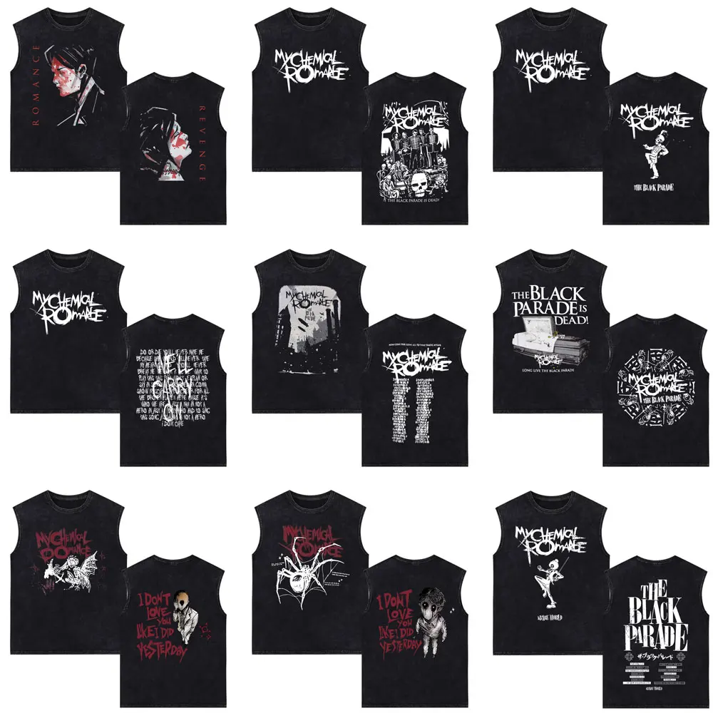 My Chemical Romance Vintage Washed Tank Tops Men Women Retro Punk Emo Rock Band Sleeveless Vest Male High Quality Cotton T-shirt
My Chemical Romance Vintage Washed Tank Tops Men Women Retro Punk Emo Rock Band Sleeveless Vest Male High Quality Cotton T-shirt
