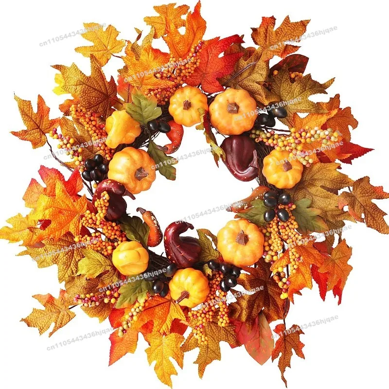 2pcs Halloween Simulated Pumpkin Door Hanging Berry Maple Leaf Autumn Wreath Ring
2pcs Halloween Simulated Pumpkin Door Hanging Berry Maple Leaf Autumn Wreath Ring