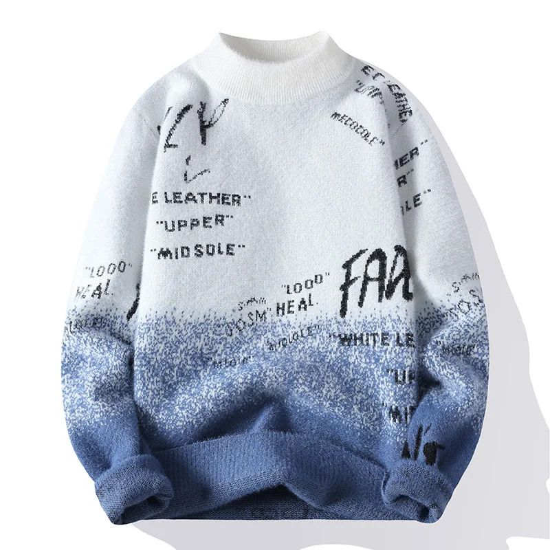 Модный вязаный свитер из норки с градиентным эффектом для мужчин, повседневный, универсальный, с длинным рукавом, базовая модель для молодых студентов, осенняя мода
Модный вязаный свитер из норки с градиентным эффектом для мужчин, повседневный, универсальный, с длинным рукавом, базовая модель для молодых студентов, осенняя мода