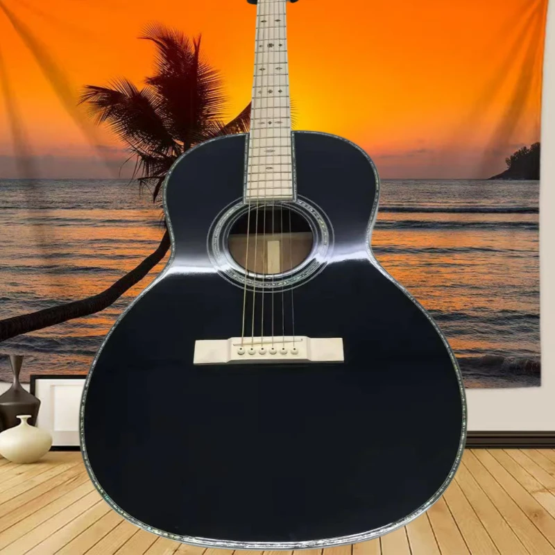 Acoustic Guitar Black 00042 Series Solid Top Customized Beginner Excellent Resonance Free Delivery
Acoustic Guitar Black 00042 Series Solid Top Customized Beginner Excellent Resonance Free Delivery