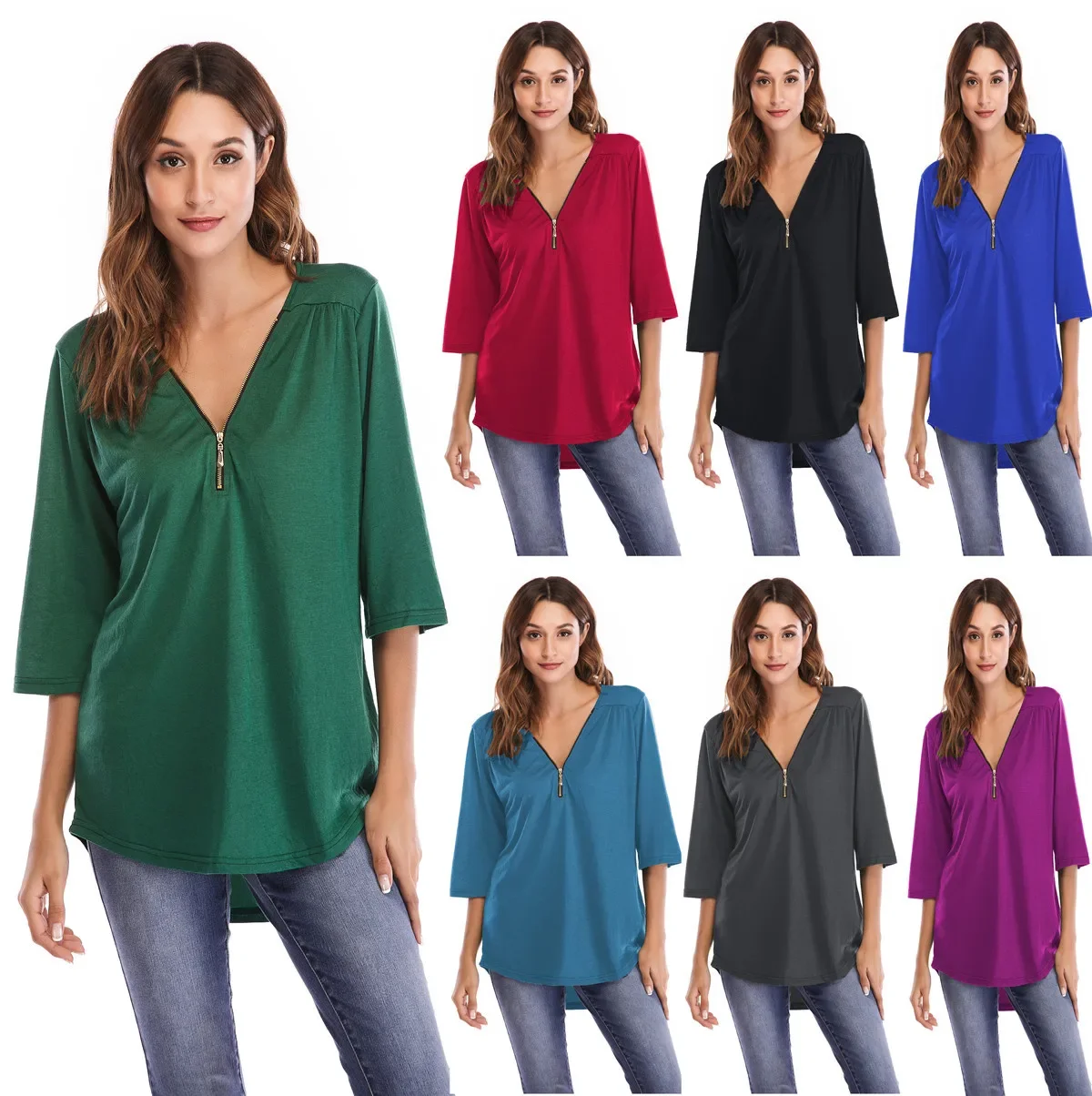 Women Casual Sleeve T-Shirts Spring Summer Solid Slim Fit Pullovers Tees Shirts Female Streetwear Base Tees Tops Casual
Women Casual Sleeve T-Shirts Spring Summer Solid Slim Fit Pullovers Tees Shirts Female Streetwear Base Tees Tops Casual