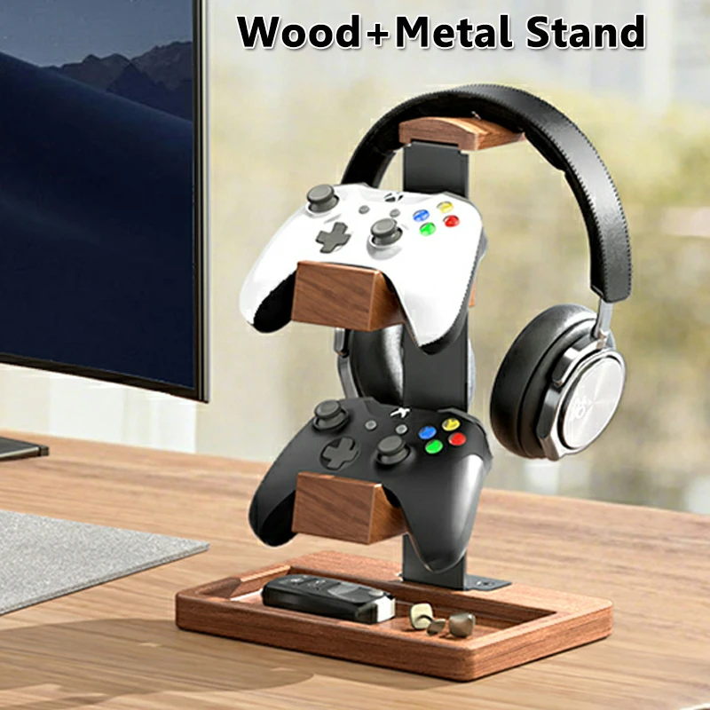 2IN1 Headphones Stand Gamer Handle Bracket Solid Wood+Metal Gaming Headset Display Shelf Multi-Functional Wooden Earphones Hange
2IN1 Headphones Stand Gamer Handle Bracket Solid Wood+Metal Gaming Headset Display Shelf Multi-Functional Wooden Earphones Hange