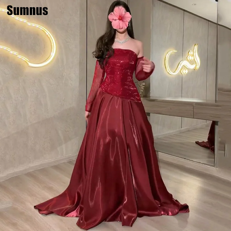 Sumnus Princess A-Line Prom Dresses Burgundy Off Shoulder Sequined Maxi Formal Evening Dresses платье на выпускной Customized
Sumnus Princess A-Line Prom Dresses Burgundy Off Shoulder Sequined Maxi Formal Evening Dresses платье на выпускной Customized