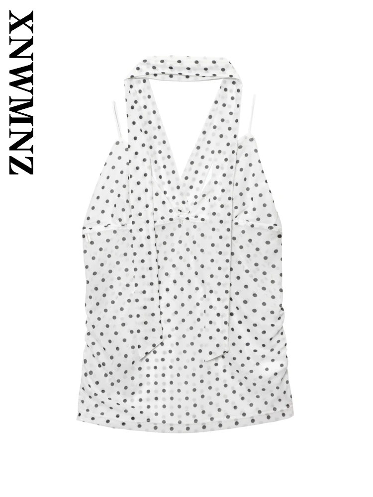 XNWMNZ 2025 Summer New Product Woman's Chic Party Sleeveless Scarf Collar Backless Top Fashion Lady Color Block Shoulder Sexy
XNWMNZ 2025 Summer New Product Woman's Chic Party Sleeveless Scarf Collar Backless Top Fashion Lady Color Block Shoulder Sexy
