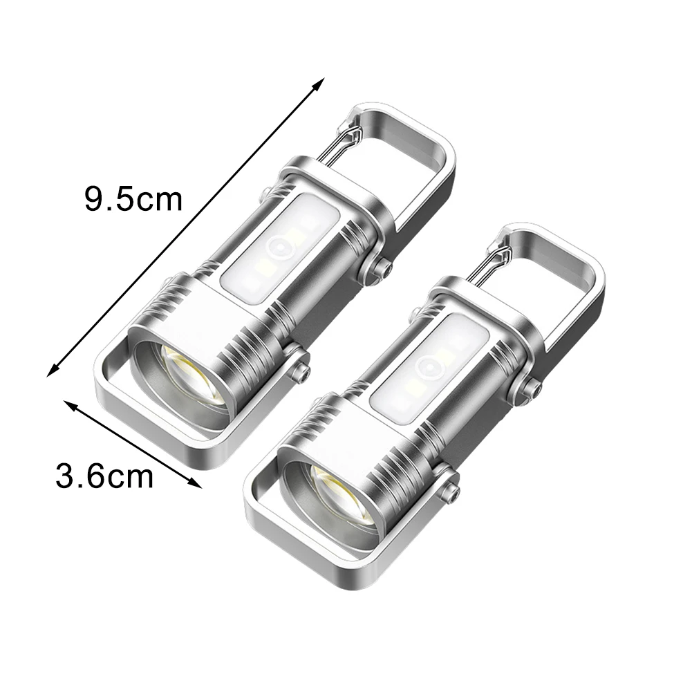 2PCS Portable Keychain Light Mini Multifunctional Camping Flashlight Type-C USB Rechargeable Waterproof Built-in Lithium Battery
2PCS Portable Keychain Light Mini Multifunctional Camping Flashlight Type-C USB Rechargeable Waterproof Built-in Lithium Battery