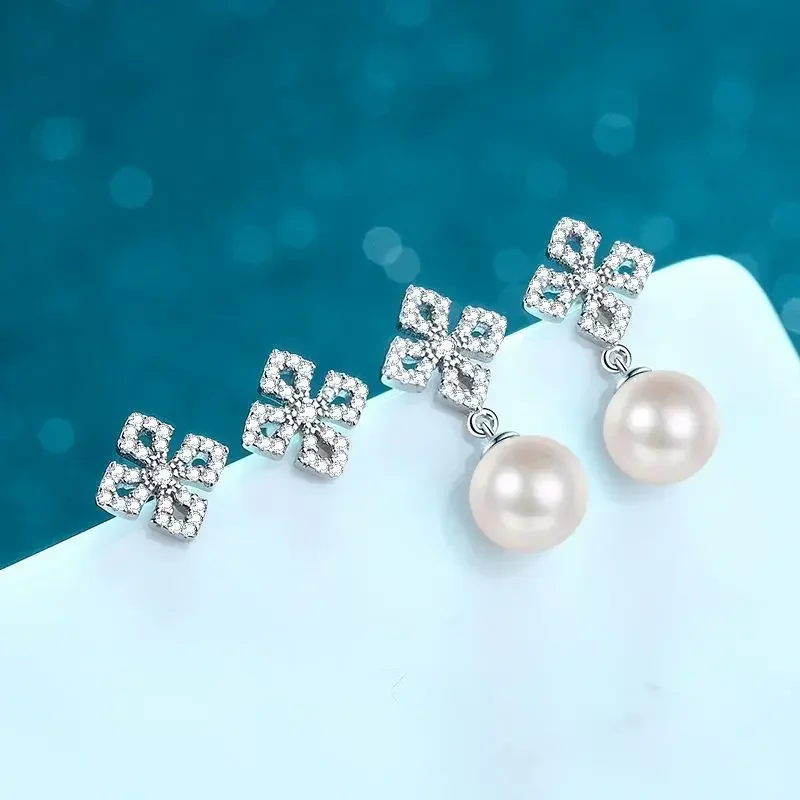 Classic 8mm Freshwater Flawless Pearl Drop Earrings, Platinum PT950 Square 0.31Ct Moissanite Diamond Earring Wedding Jewelry
Classic 8mm Freshwater Flawless Pearl Drop Earrings, Platinum PT950 Square 0.31Ct Moissanite Diamond Earring Wedding Jewelry