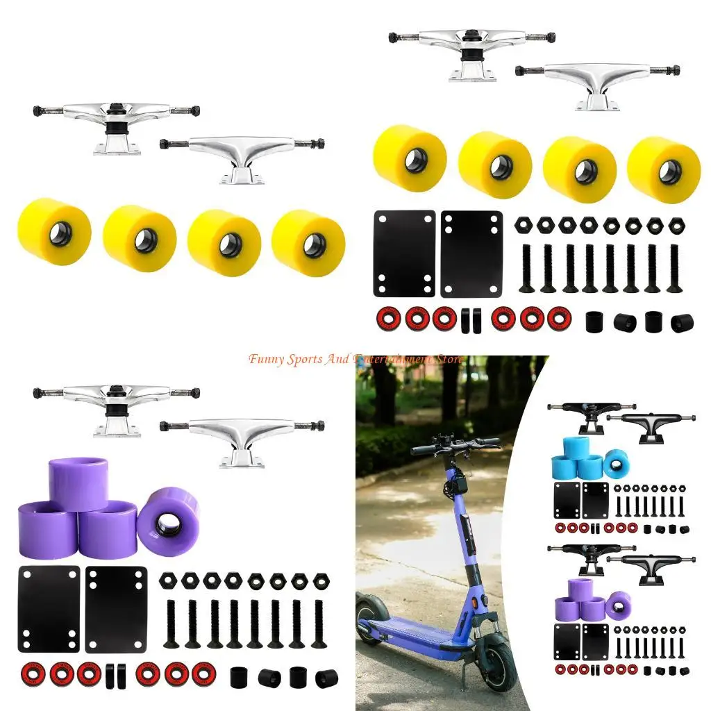 C4DE Skateboard Trucks With Street Wheel Profession Bearings For Stability And Speed
C4DE Skateboard Trucks With Street Wheel Profession Bearings For Stability And Speed