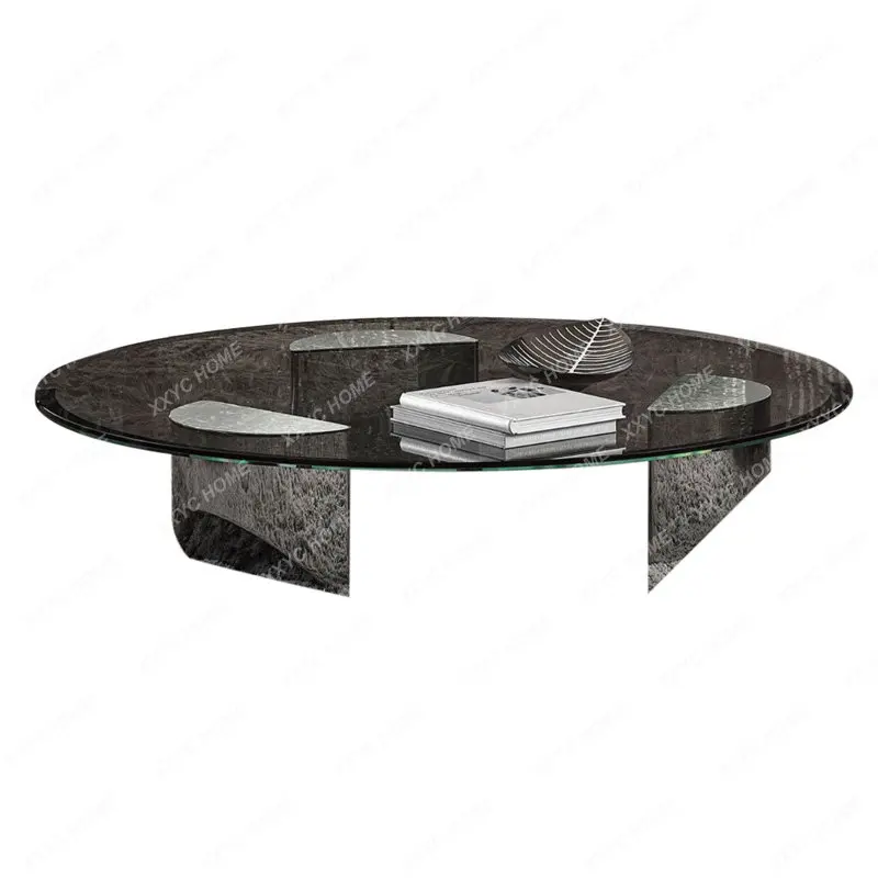 Tempered Glass Tea Table Stainless Steel Creative Tea Table Living Room Simple Modern round Tea Table living room furniture
Tempered Glass Tea Table Stainless Steel Creative Tea Table Living Room Simple Modern round Tea Table living room furniture
