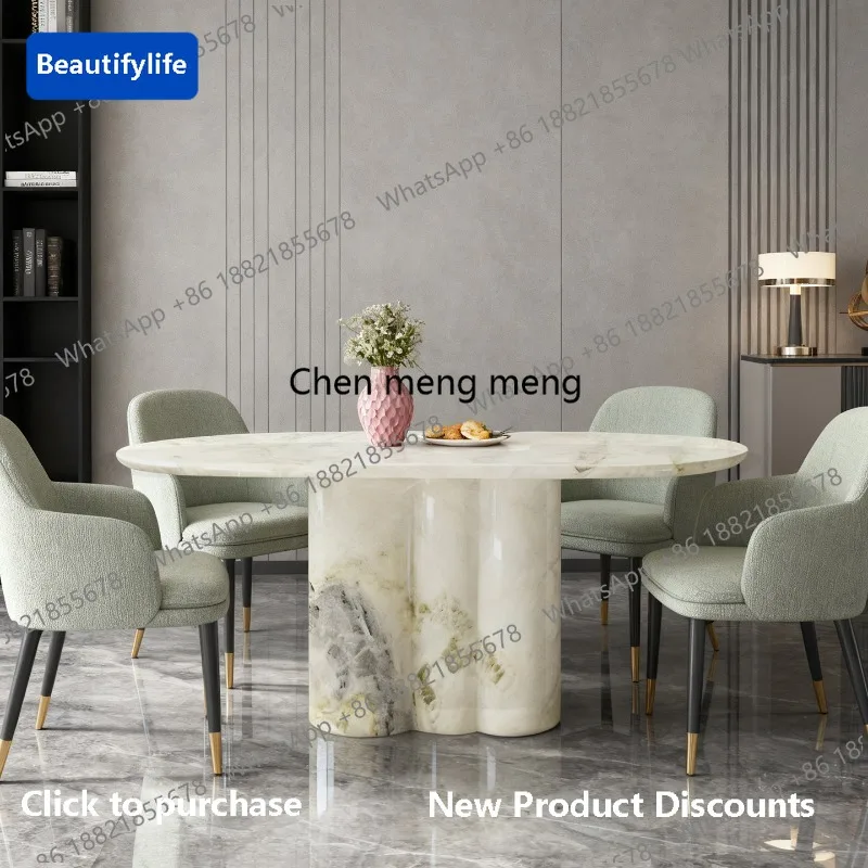 C85 Natural travertine dining table designer light luxury living room high-end dining table negotiation table
C85 Natural travertine dining table designer light luxury living room high-end dining table negotiation table