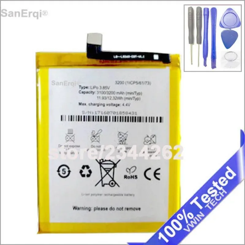 Аккумулятор для BQ 3200 (1icp5/61/73) / BQ X5 Plus / 3200, 3220 мАч
Аккумулятор для BQ 3200 (1icp5/61/73) / BQ X5 Plus / 3200, 3220 мАч