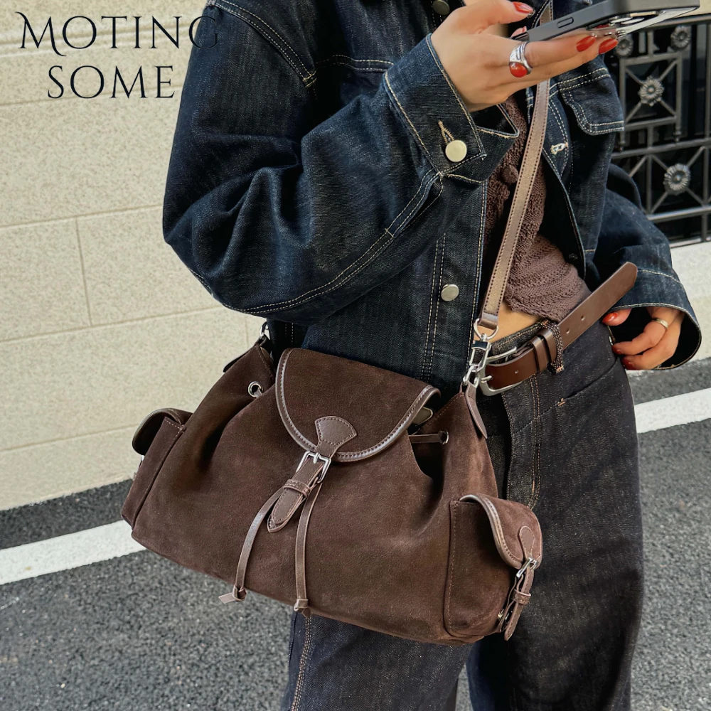 Motingsome Luxury Fashion Suede Bag Woman Winter Tote New Shoulder Messenger Handbag Large Capacity Retro Saddle Tote Lady Purse
Motingsome Luxury Fashion Suede Bag Woman Winter Tote New Shoulder Messenger Handbag Large Capacity Retro Saddle Tote Lady Purse