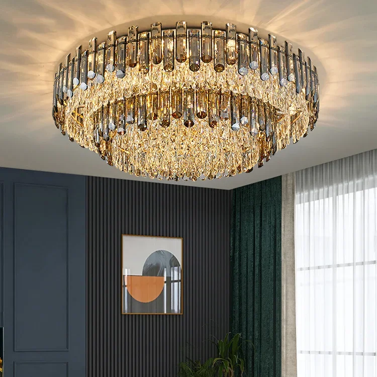 Living room round simple modern atmosphere bedroom dining room lamp crystal ceiling lamp
Living room round simple modern atmosphere bedroom dining room lamp crystal ceiling lamp
