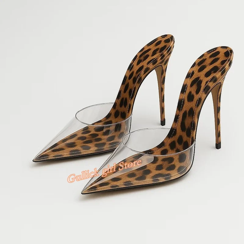 Transparent PVC Pointy Toe Slippers Slip On Stiletto Thin High Heel Red Leopard Runway 2026 Summer Women Dress Shoes New Arrival
Transparent PVC Pointy Toe Slippers Slip On Stiletto Thin High Heel Red Leopard Runway 2026 Summer Women Dress Shoes New Arrival