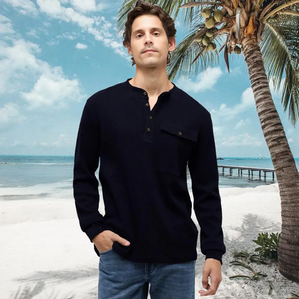 Autumn Spring Men's Shirt Round Neck Pocket Elastic Sleeve Thick Solid Color Pullover Loose Casual Plaid Shirt
Autumn Spring Men's Shirt Round Neck Pocket Elastic Sleeve Thick Solid Color Pullover Loose Casual Plaid Shirt