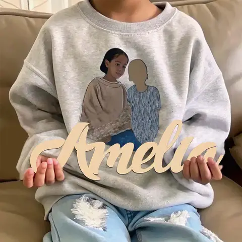 1pc Funny Amelia example Customized Name Wooden Plaque Wooden Sign Laser-Cut Sign Unfinished Wood for Painting or Glittering