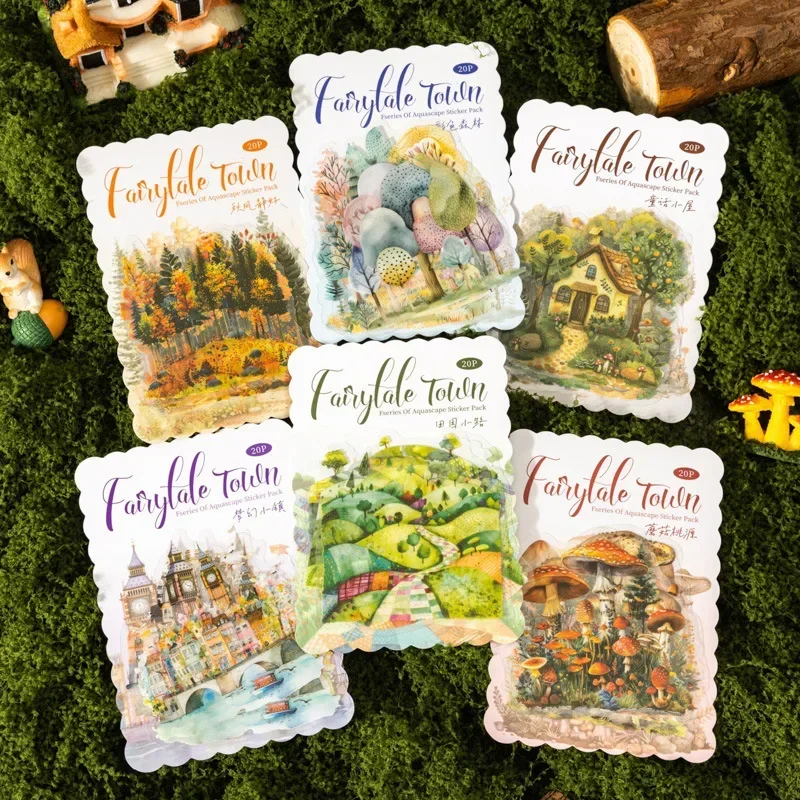 20Sheets Aquascape Sticker fairytale Town Mushroom Colorful Forest Autumn Breeze handbook Supplies Scrapbook cut 151*98mm
20Sheets Aquascape Sticker fairytale Town Mushroom Colorful Forest Autumn Breeze handbook Supplies Scrapbook cut 151*98mm
