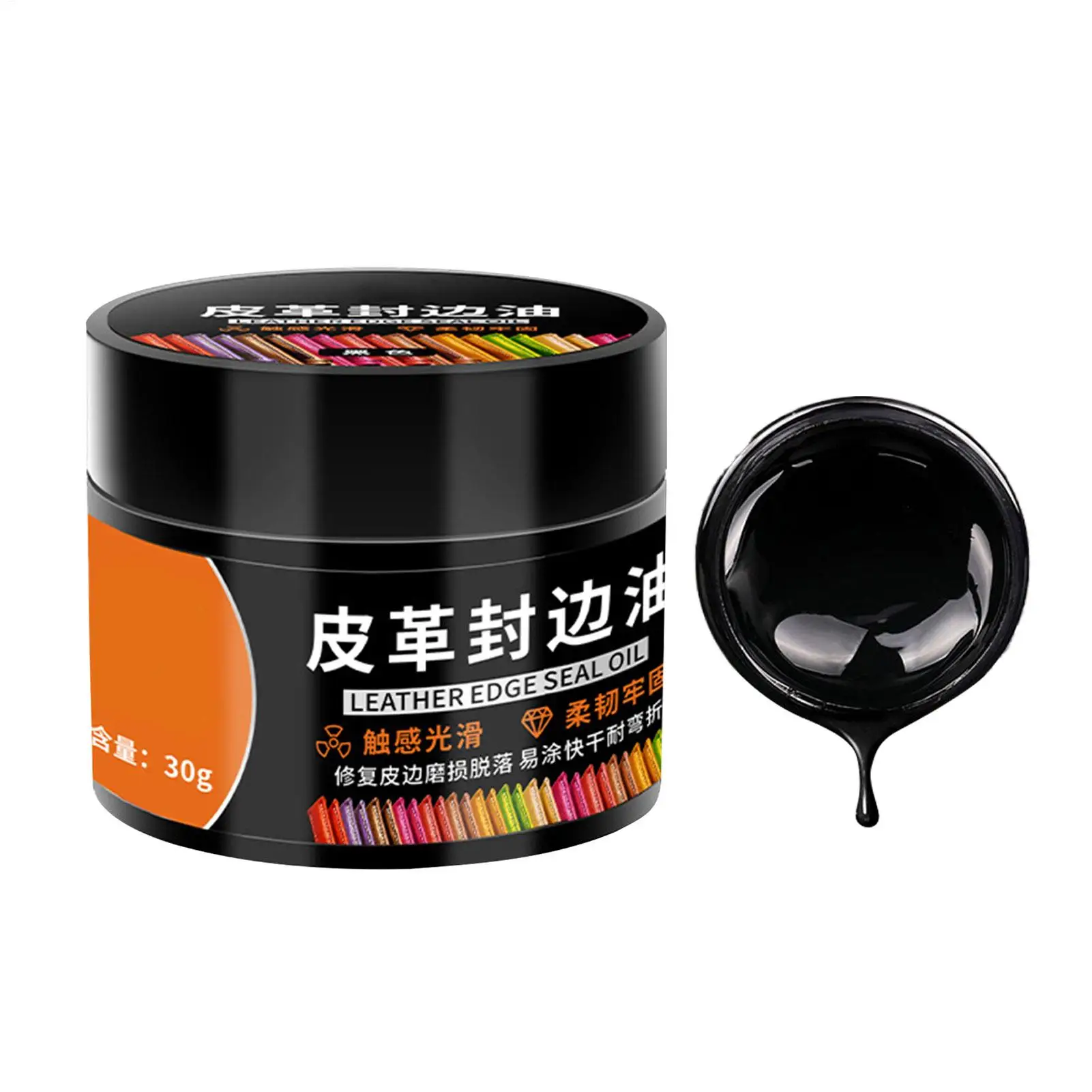 30g Leather Edge Oil, Black Leather Edge Finishing Oil. Repairs wear, peeling, and fading - suitable for bags, shoes, jackets
30g Leather Edge Oil, Black Leather Edge Finishing Oil. Repairs wear, peeling, and fading - suitable for bags, shoes, jackets