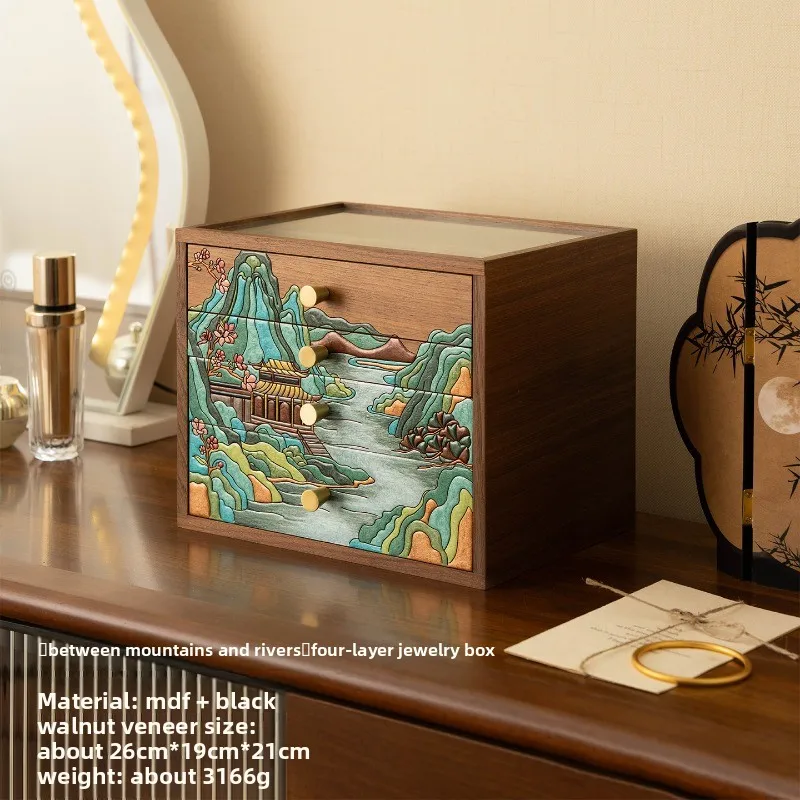 Large Capacity Multi Layer Walnut Wood Jewelry Box Vintage Metal Handle High End Necklace Organizer Birthday Wedding Gift
Large Capacity Multi Layer Walnut Wood Jewelry Box Vintage Metal Handle High End Necklace Organizer Birthday Wedding Gift