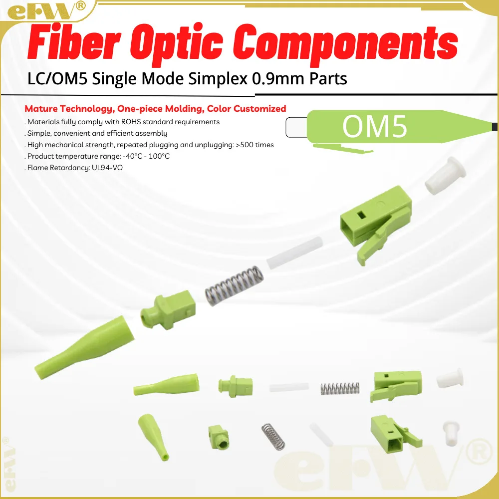 200pcs/Lot sale Lc/om5 Simplex Single Mode Lemon Green Grass Green Lc0.9 Jumper Loose Optical Fiber Connector
200pcs/Lot sale Lc/om5 Simplex Single Mode Lemon Green Grass Green Lc0.9 Jumper Loose Optical Fiber Connector