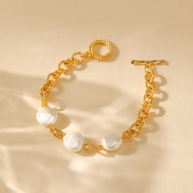 Fashion Natural Pearl OT Buckle Bracelet Women Personalized Stainless Steel Bracelet High Quality Jewelry Accessories Wholesale
Fashion Natural Pearl OT Buckle Bracelet Women Personalized Stainless Steel Bracelet High Quality Jewelry Accessories Wholesale