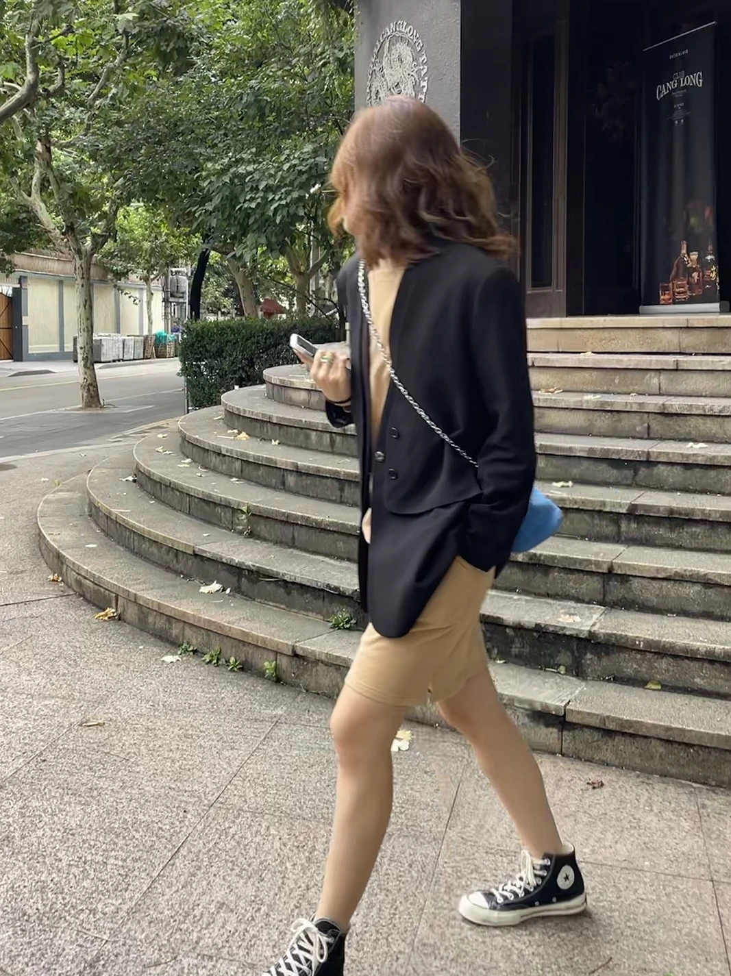 Casual Bla Suit Jaet Loose Overlap Splicing Medium Length Cxxmagique Women's Faion Design Spring Outerwear Coat
Casual Bla Suit Jaet Loose Overlap Splicing Medium Length Cxxmagique Women's Faion Design Spring Outerwear Coat